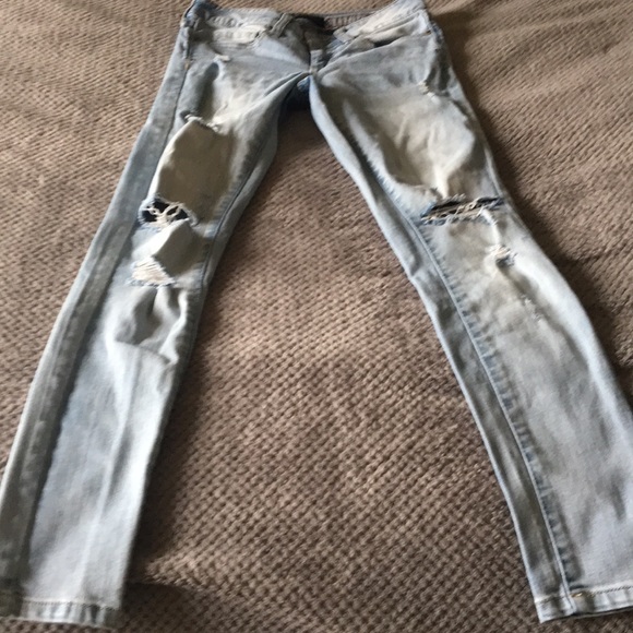 AEROSOLES Denim - Girls Distressed Light Blue Jeans